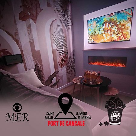 La Merveille By Mrodbnb - Appart Neuf - Vue Mer - 25M Plage & Resto - Cine - Cheminee - Popcorn Cancale Eksteriør billede